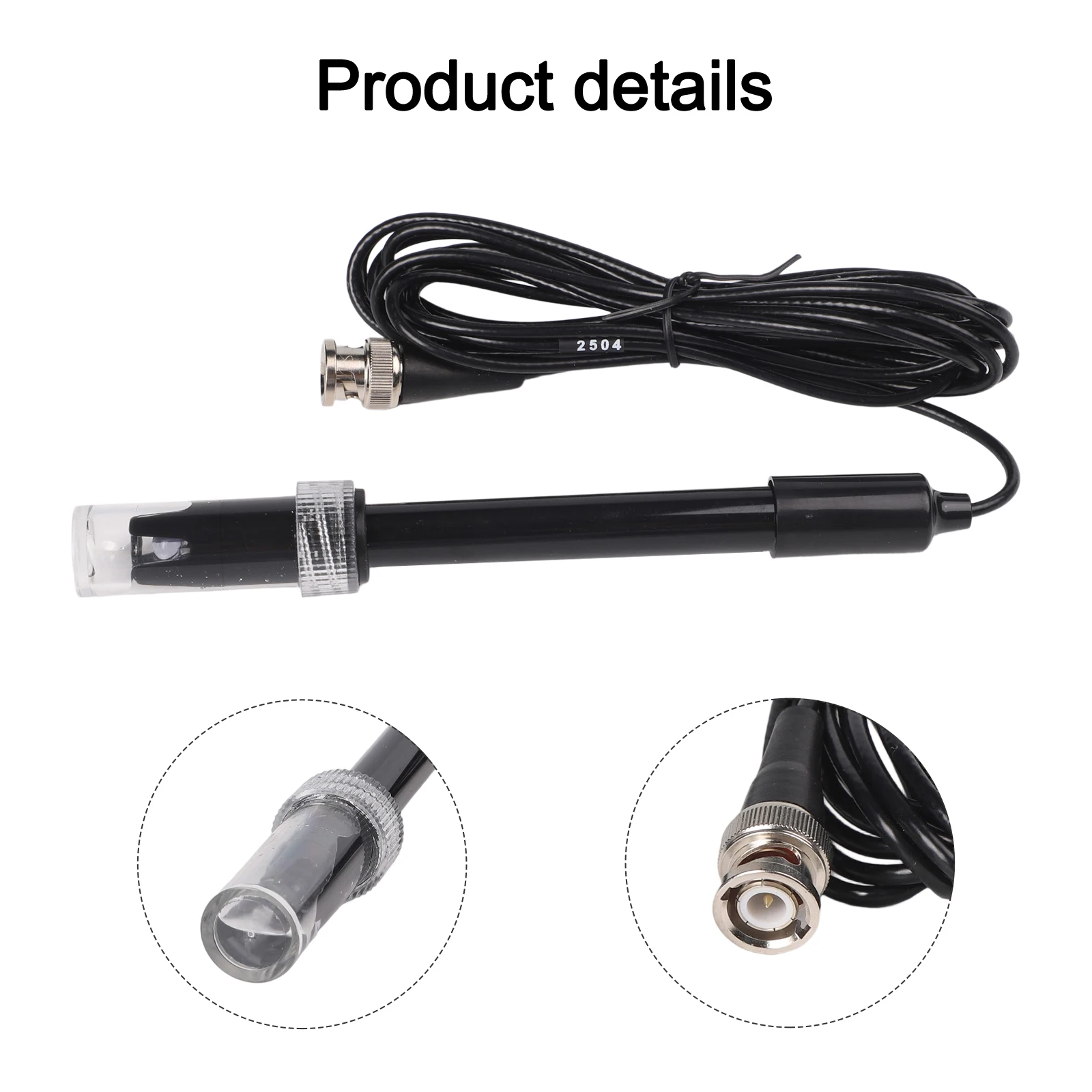For BNC PH Electrode Probe 0-14 Range Sensor With 2.95m Cable For Water Pool Aquarium Hydroponics Testing Meter Tool