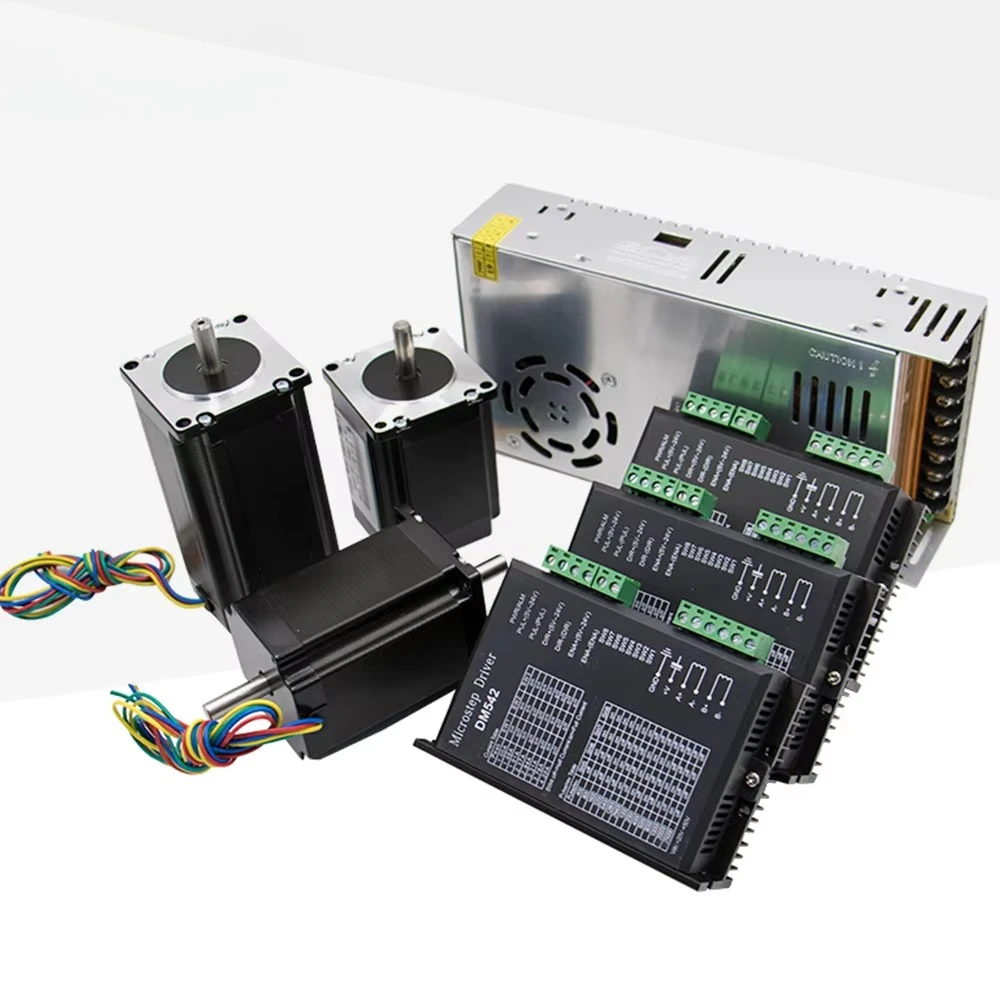

CNC Router 3Axis 4 Axis Kit 3A 3N.M Nema 23 425 Oz-in Stepper Motor DM556 Driver 360W Power Supply Mach3 3D Printer RoHS