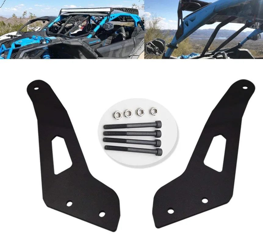 

1 Pair Full Metal Light Bar Mount Bracket for Off-road ATV UTV Accessories Can-Am Maverick X3 XRS TURBO RR 2017-2023