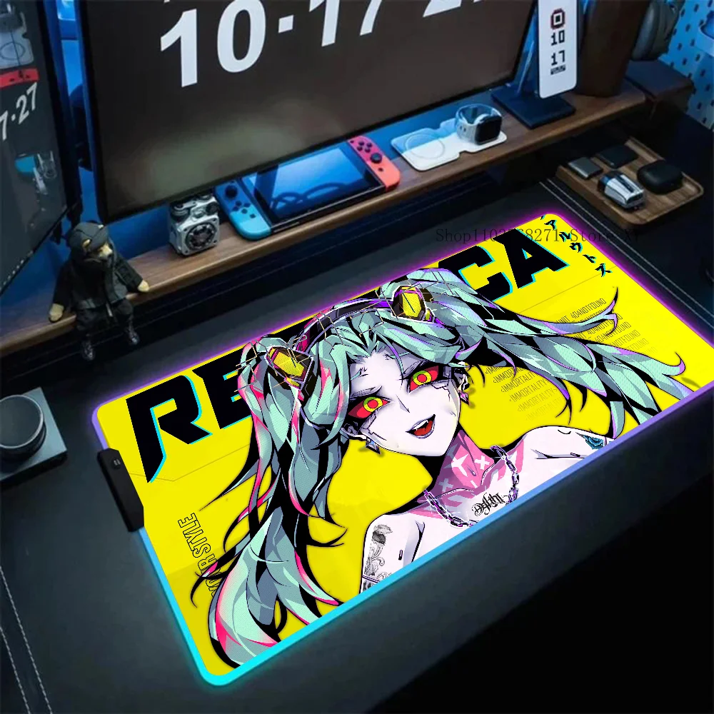 Rebecca Alt. Version Mousepad XXL RGB Gaming Mouse Pads HD Black Gamer Accessories Large LED