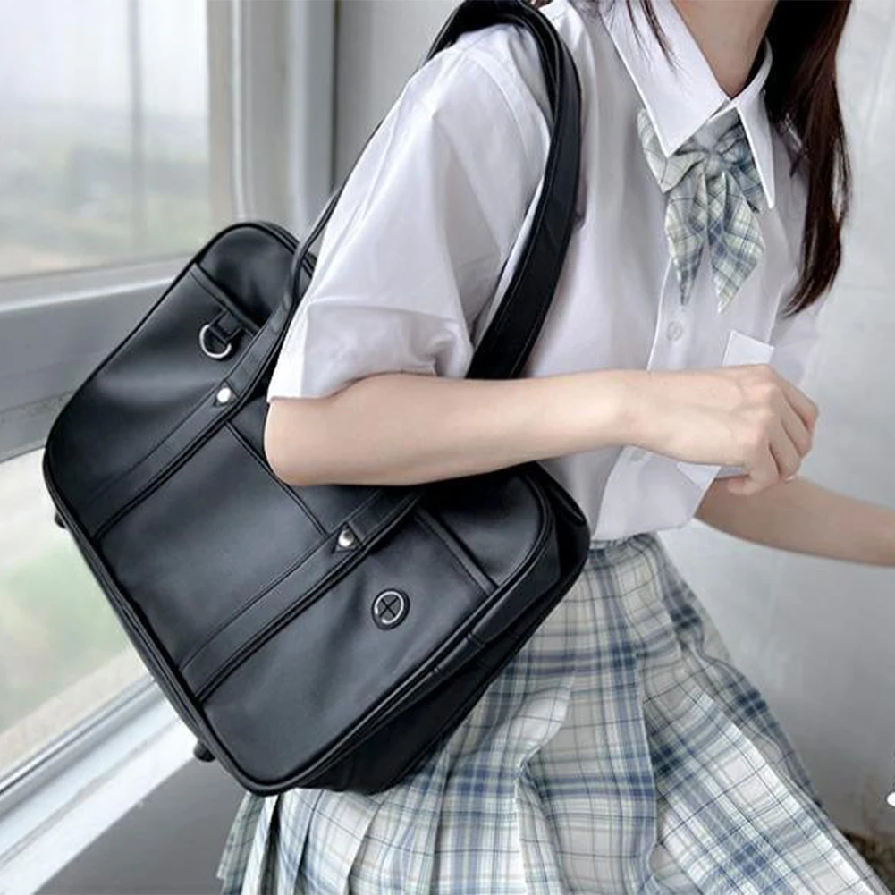 

Japanese Casual PU Shoulder Bag JK Uniform Handbag Leather Cute Tote Bag for Cosplay