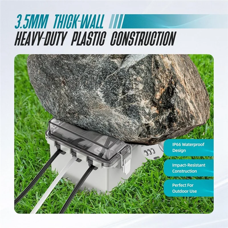 

A26F-IP66 Waterproof Outdoor Extension Cord Cover, 9" X5" X4.3" Electrical Box Outlet Plug For Outdoor Use