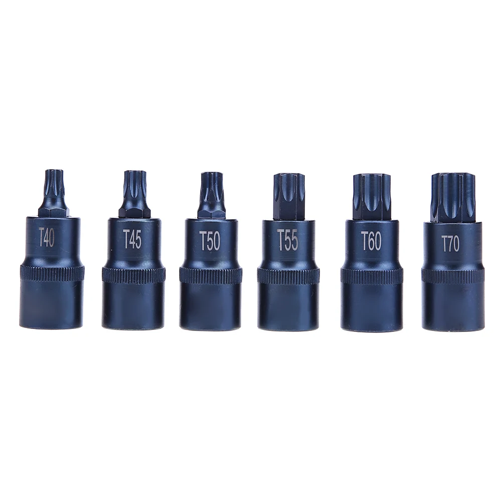 1/2 Inch Torx Screwdriver Bit Multifunctional Practical Socket Bits Adapter T40 T45 T50 T55 T60 T70 for Ratchet Wrenches