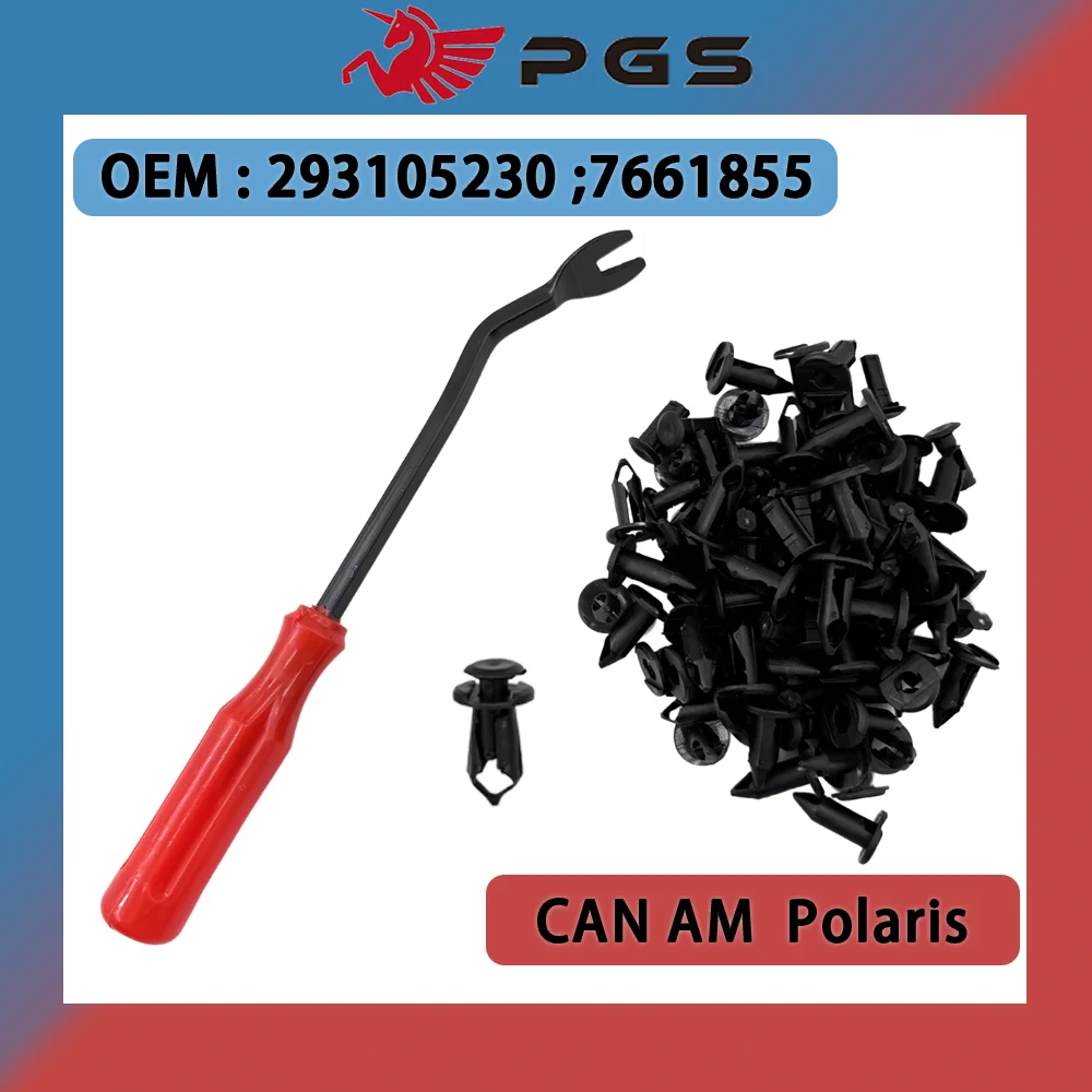 

50pcs ATV UTV Plastic Rivets Body Rivet For 7661855 293105230 Polaris Sportsman 550 850 RZR 570 800 Can-Am Ranger Trail