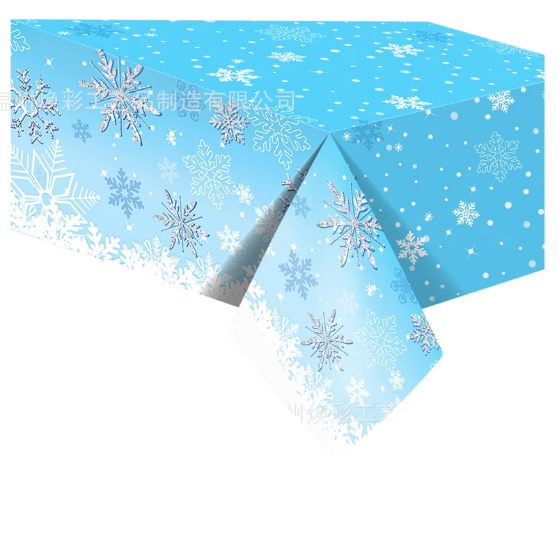 51*87in PE Environmental Elsa Frozen Disposable Tablecloth Happy Birthday Girl Decoration Anniversaire Christmas Party Supplies