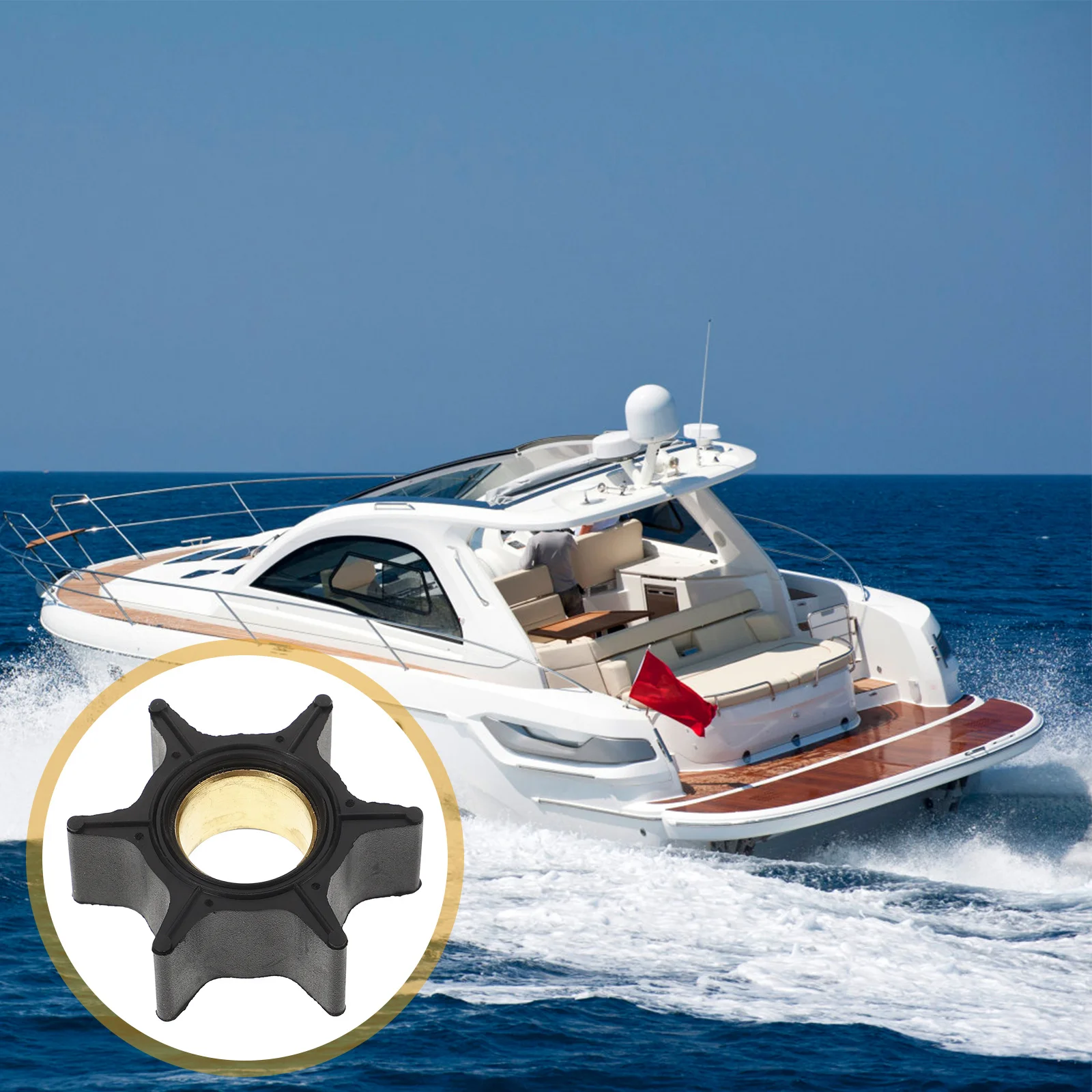 

Замена крыльчатки водяного насоса для подвесного двигателя, прочный морской перекачивающий насос из АБС-пластика для лодочных двигателей, детали генератора