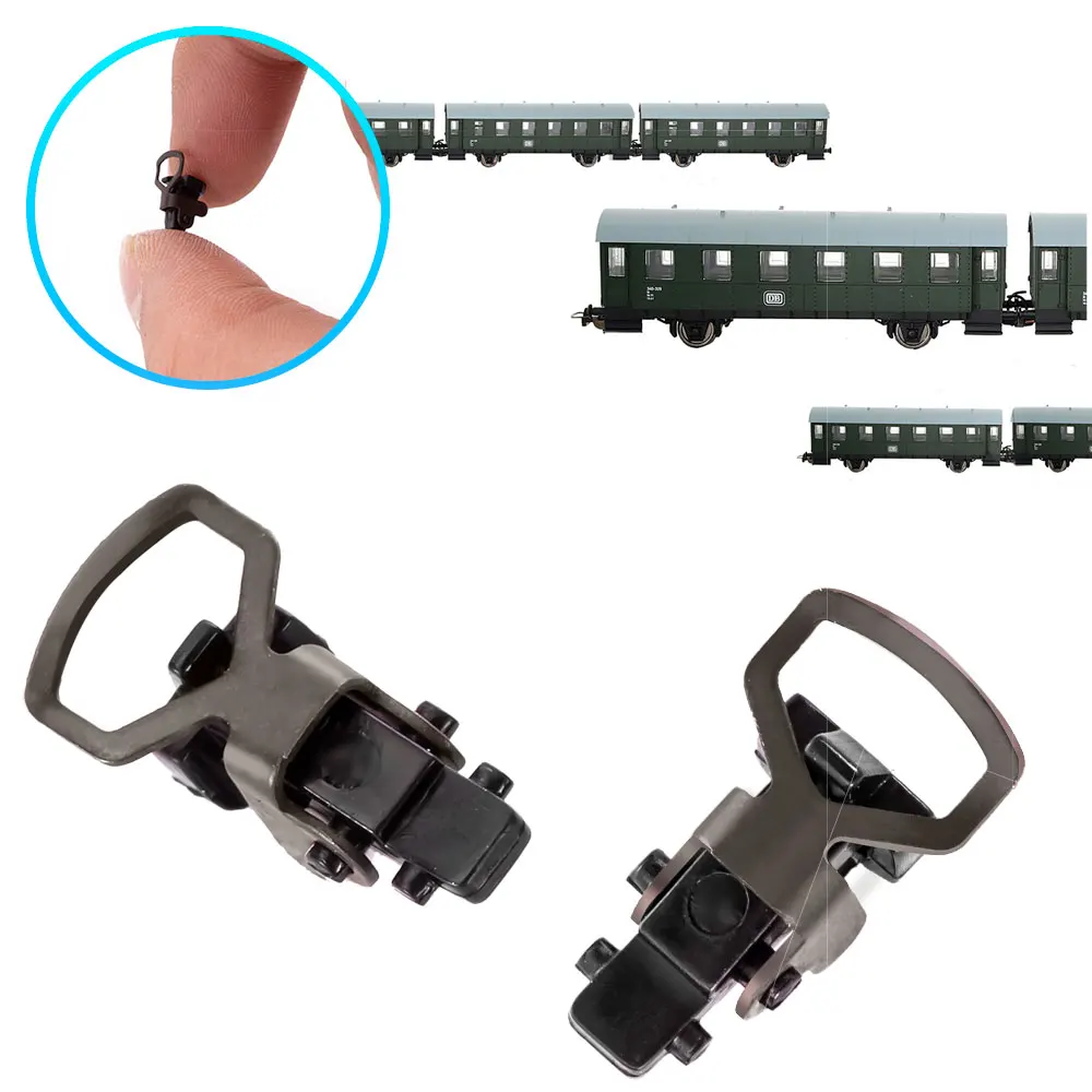 2pcs N Scale 1:160 Railway Train Model Accessories Hook DIY Electric Train Coupler Universal Hook Kits