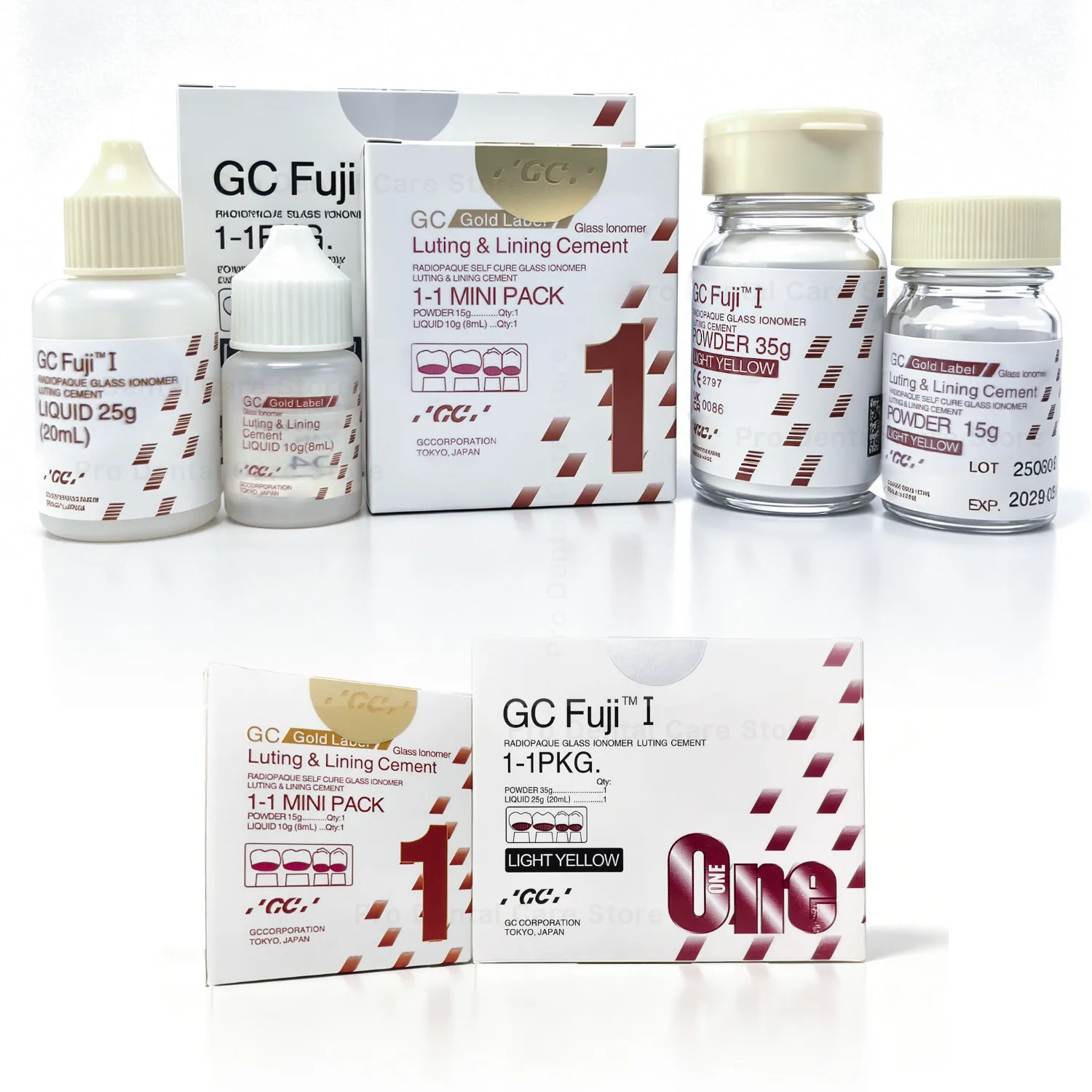Dental Lable Fuji I Glasionomer Shui Men Ting Harz Typ 1 Zement Zahnmedizin Porzellan-Veneers Bonding Zahnmedizin GC Zubehör