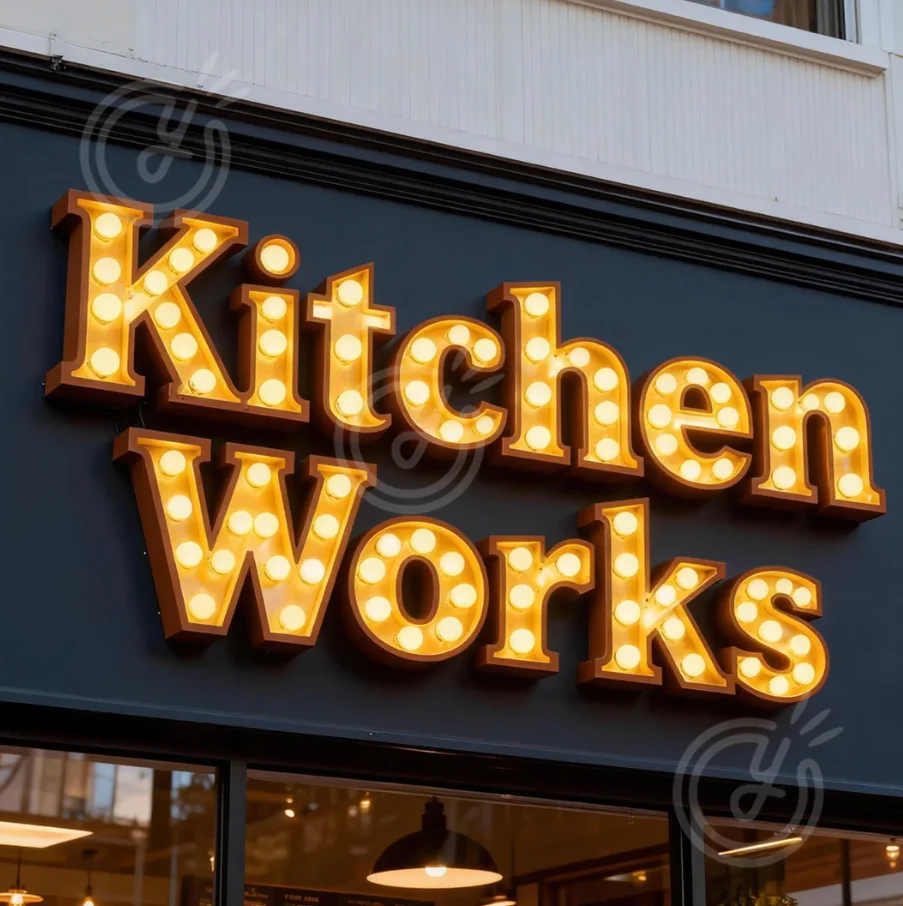 

Ретро-вывеска со световой буквой на заказ, 3D-реклама, вывеска с логотипом, лампа с деловой подсветкой, металлический шатер, кухонная вывеска, буквенная вывеска