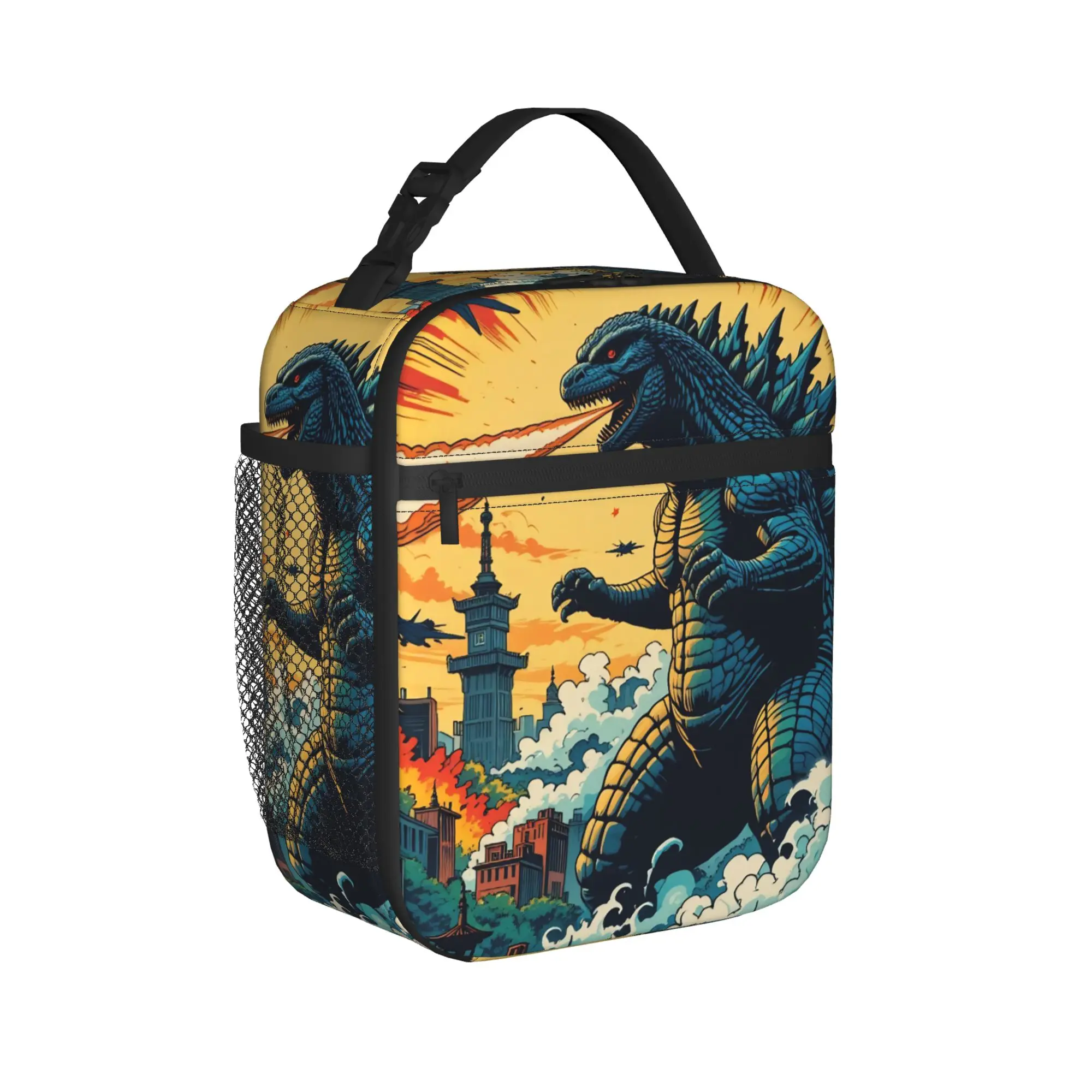 Monster G-Godzillas Thermal Insulated Lunch Bag for School  Portable Bento Box Thermal Cooler Lunch Boxes