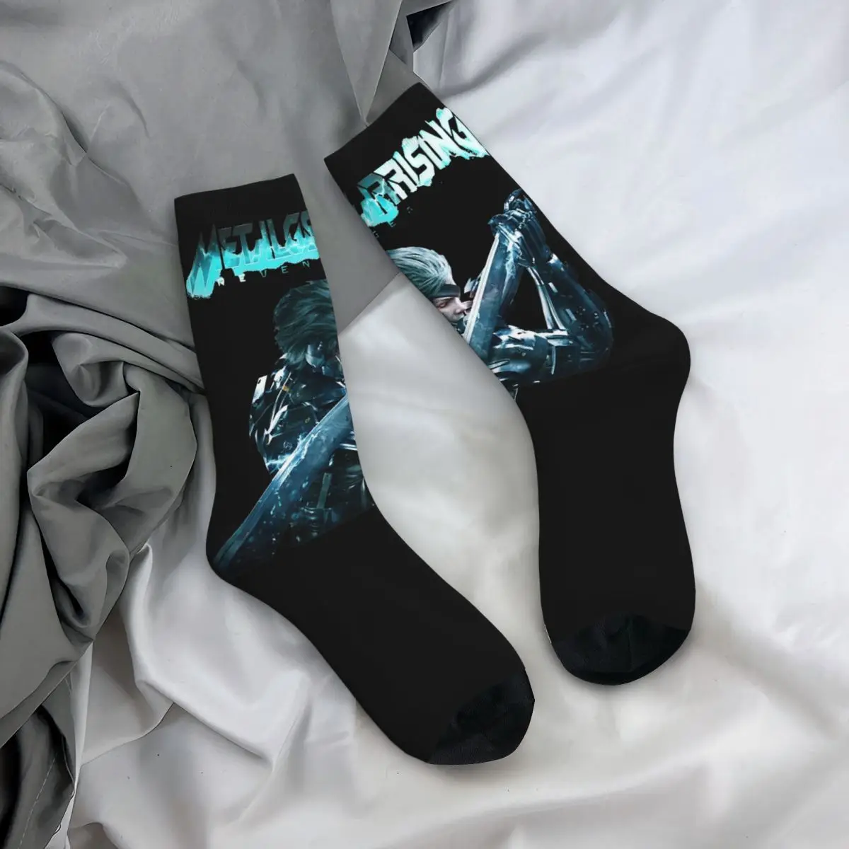 Metal Gear Rising Revengeance Game Crew Socks for Women Men Accessories Spring Autumn Winter Cotton Long Socks Breathable