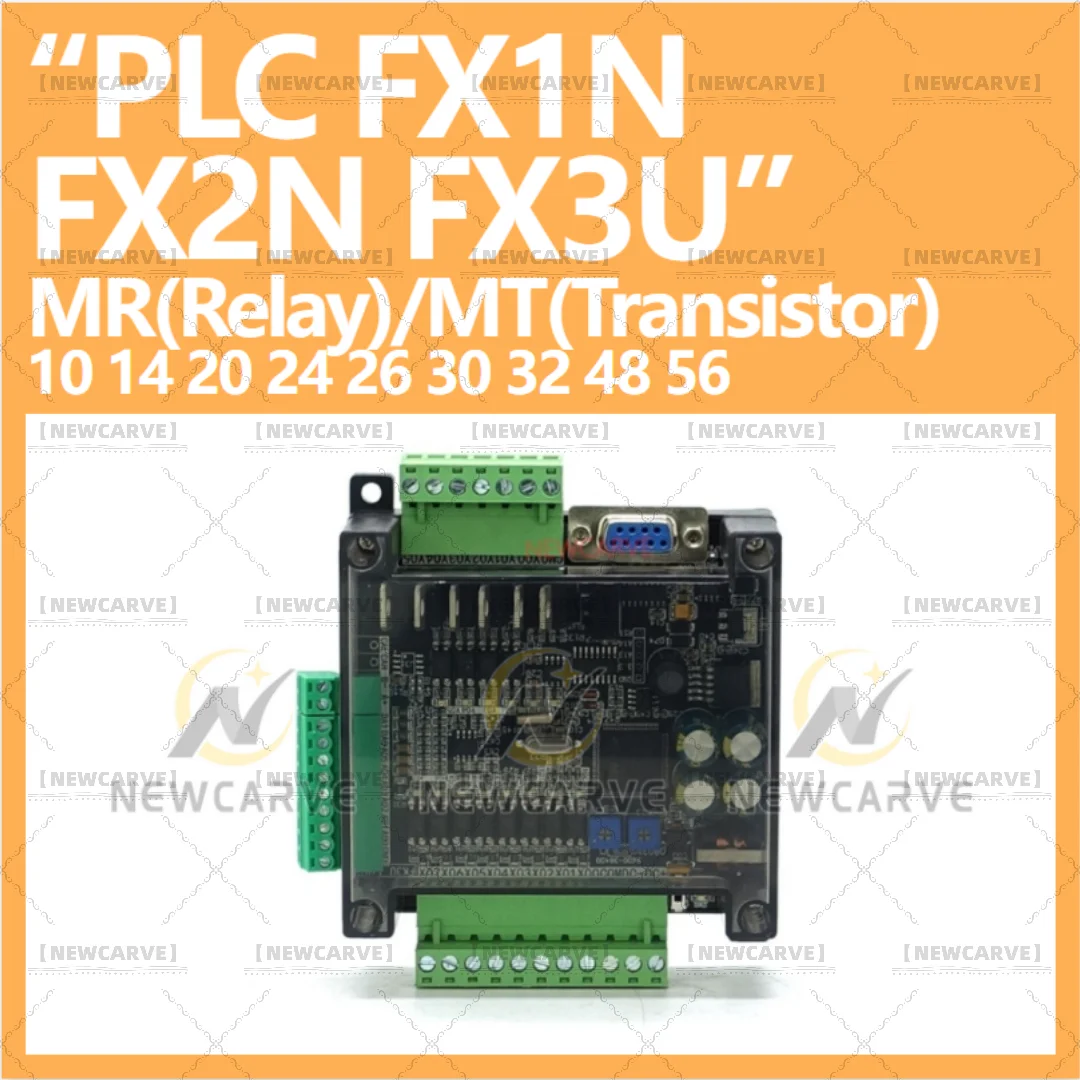 Controllore Logico Programmabile PLC FX1N FX2N FX3U 10MR/10MT/14MR/14MT/20MR/20MT/24MR/24MT/26MR/26MT/30MR/32MR/32MT/48MR/48MT/56MR/56MT Scheda di Controllo Industriale RS232 RS485 RTC CAN
