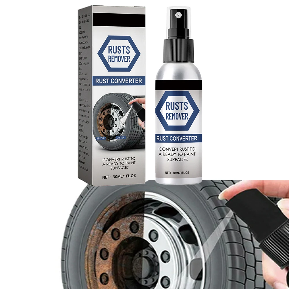 30ML Multi Purpose Rust Remover Spray Metal Chrome Paint Car Maintenance Anti Rust Conversion Agent Spray For Wheel Hub