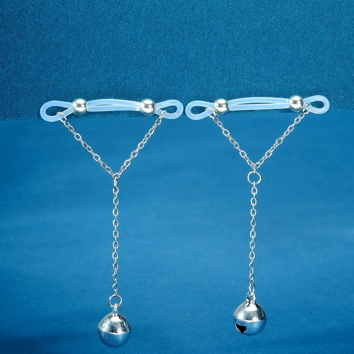 1 Pair Adjustable Fake Nipple Rings - No-Pierce Acrylic Nipple Rings with Sparkling Accents | Perfect for Parties