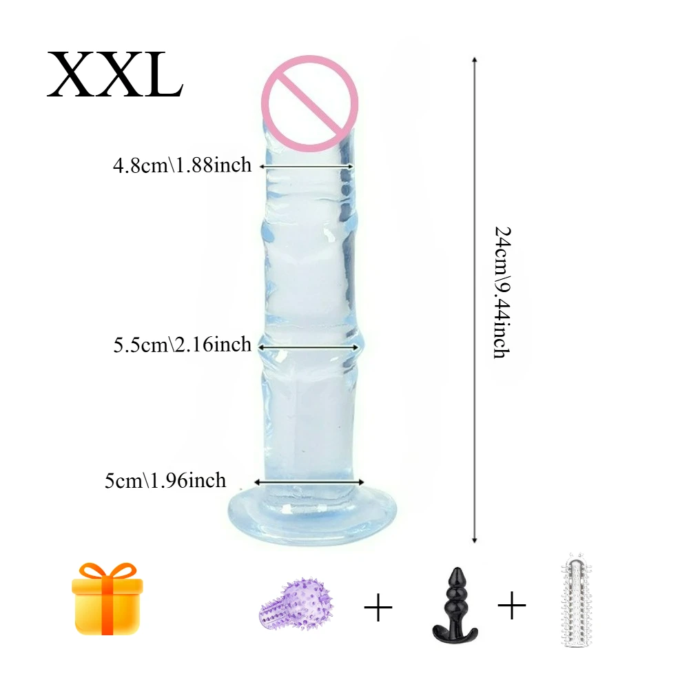 Horse Dildo Animal Penis Dildos for Masturbating Vagina Anal Massager Big Penis SexToy for Woman Men Butt Plug Suction Cup Jelly view 3
