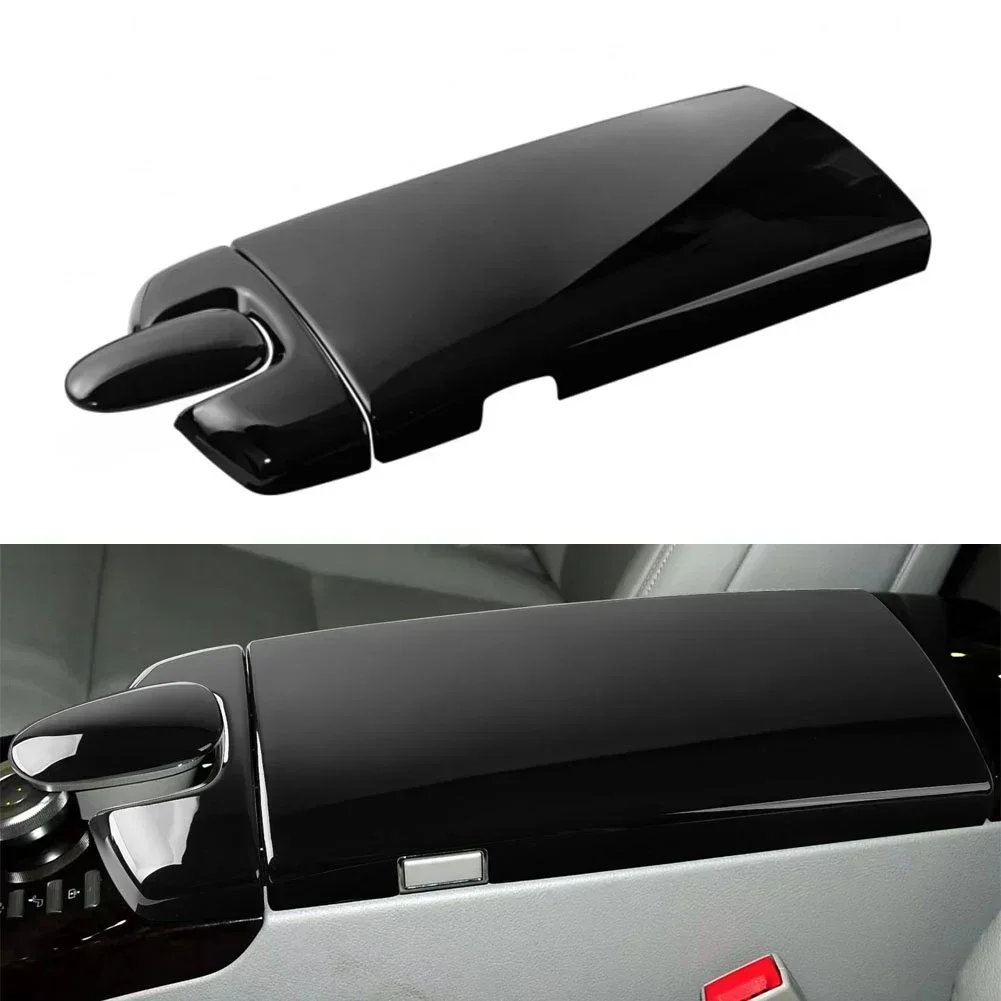 

Console Armrest Box Panel Cover Truck Car 1pc Bright Black Car Accessories For Benz S-Class 2008-2013 Brand New