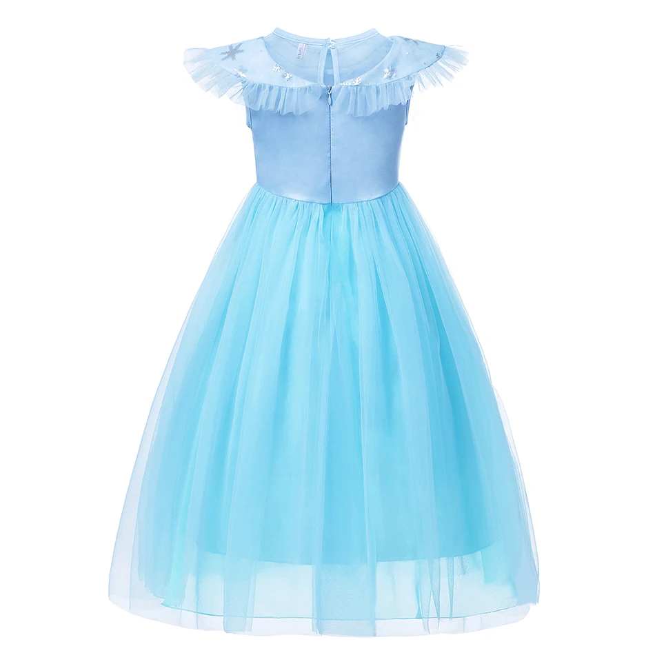 Elsa Princess Dresses Frozen 2 Girls Costume Kids Snow Queen Cosplay Carnival Clothing Elsa Dress Up Halloween Fancy Clothes