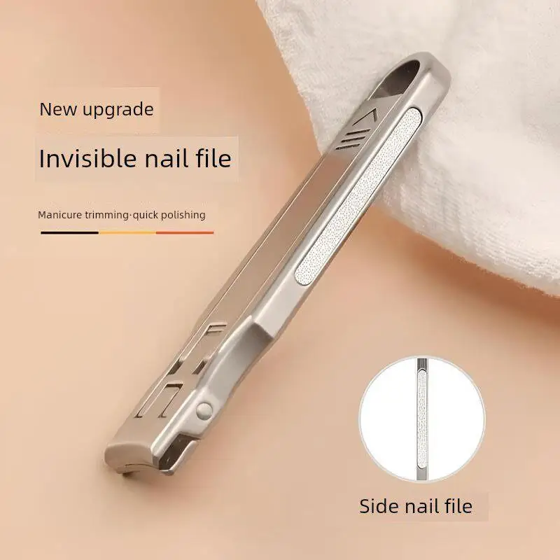 

Portable Ultra-Thin Stainless Steel Nail Clipper Built-In Nail File Single Piece Home Use Compact Nail Scissors New