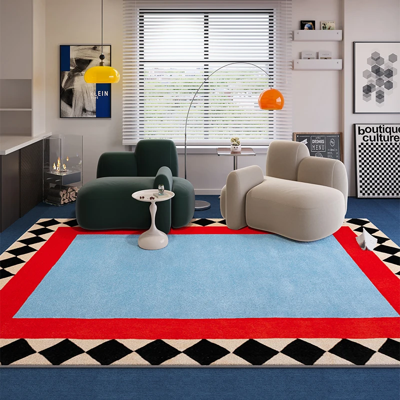 

Style Loop Pile Rug Waterproof Living Room Sofa Coffee Table Bedroom Bedside Cloakroom Floor Mat Home Decor