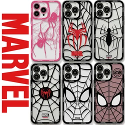 Marvel Spider Man Phone Case For Xiaomi Redmi Note 13 12 12C 11 10 10C 10s 9 9s 9A 9T 9C 8 7 Pro Max 4G 5G Transparent Cover