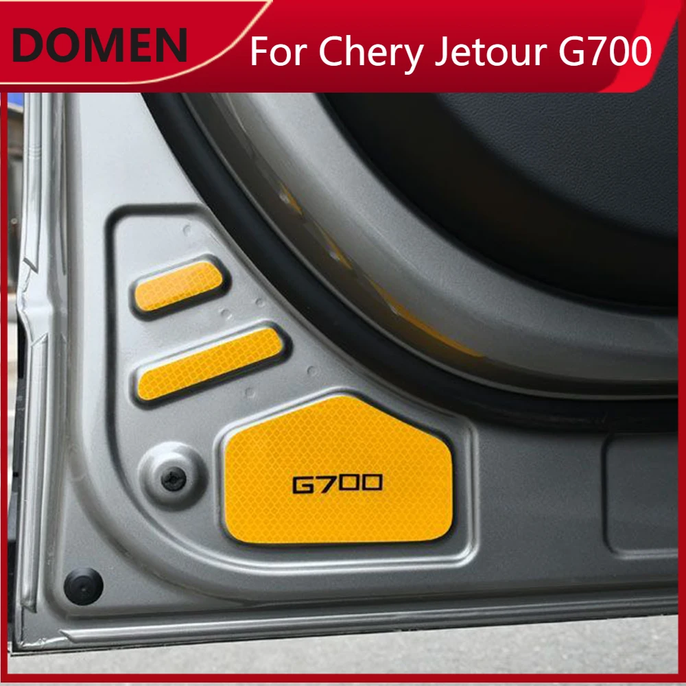 

﻿ Suitable For Jetour G700 Car Door Warning Reflective Sticker Which Lights Up When Exposed To Light And Reminds Car Decoration