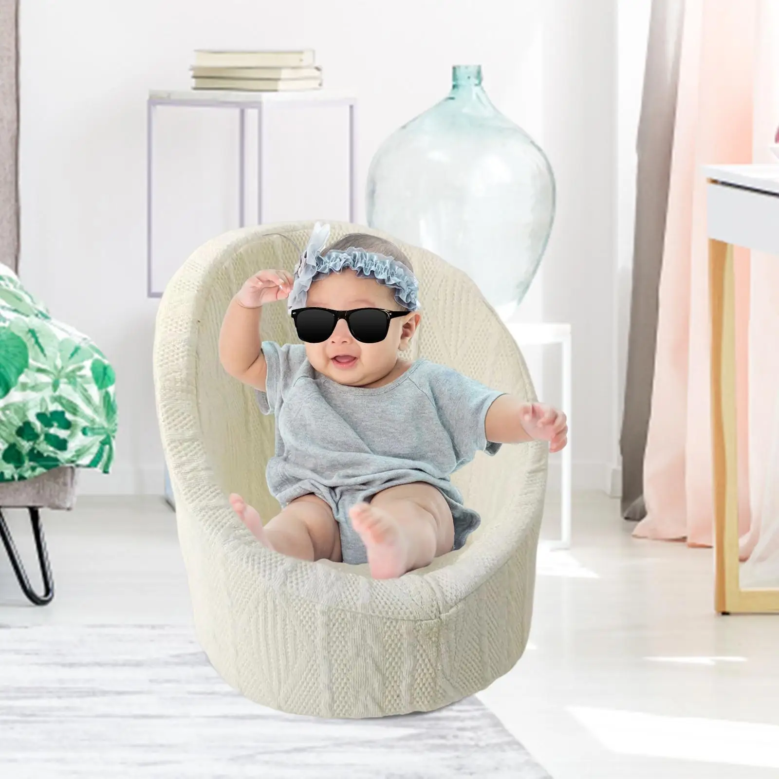 أريكة تصوير للأطفال، خلفية صورة لطيفة وناعمة للأطفال الشهرية C