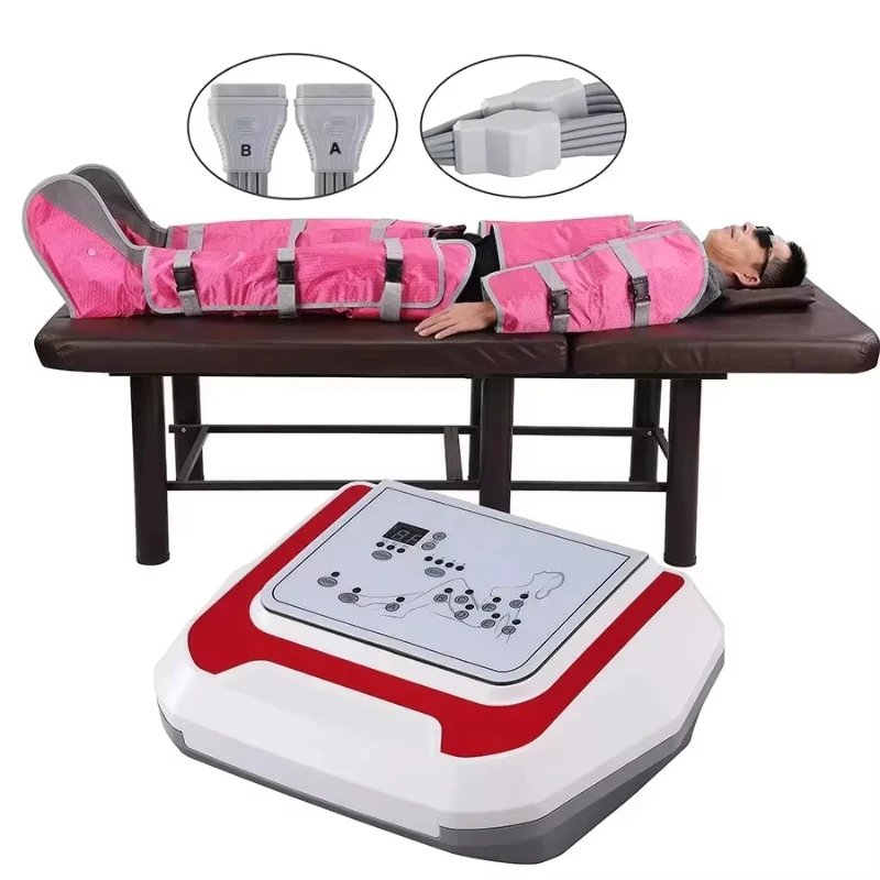 Professional Pressotherapy Machine Purple Lymphatic Massage Device Arms Shoulders Belly Legs Waist Air Compression Foot Pump