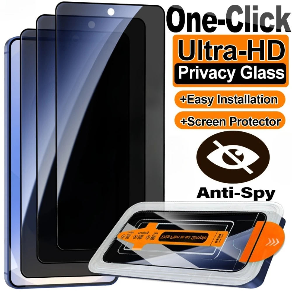 

3Pcs Anti Spy Tempered Glass for Samsung Galaxy S26 S25 S24 Ultra S23 S22 S21 Plus S26 S25 Edge One Click Installation Protector