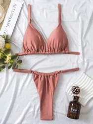 2025 sexy mini micro string tanga biquíni feminino maiô de duas peças conjunto de biquíni banhista natação beachwear