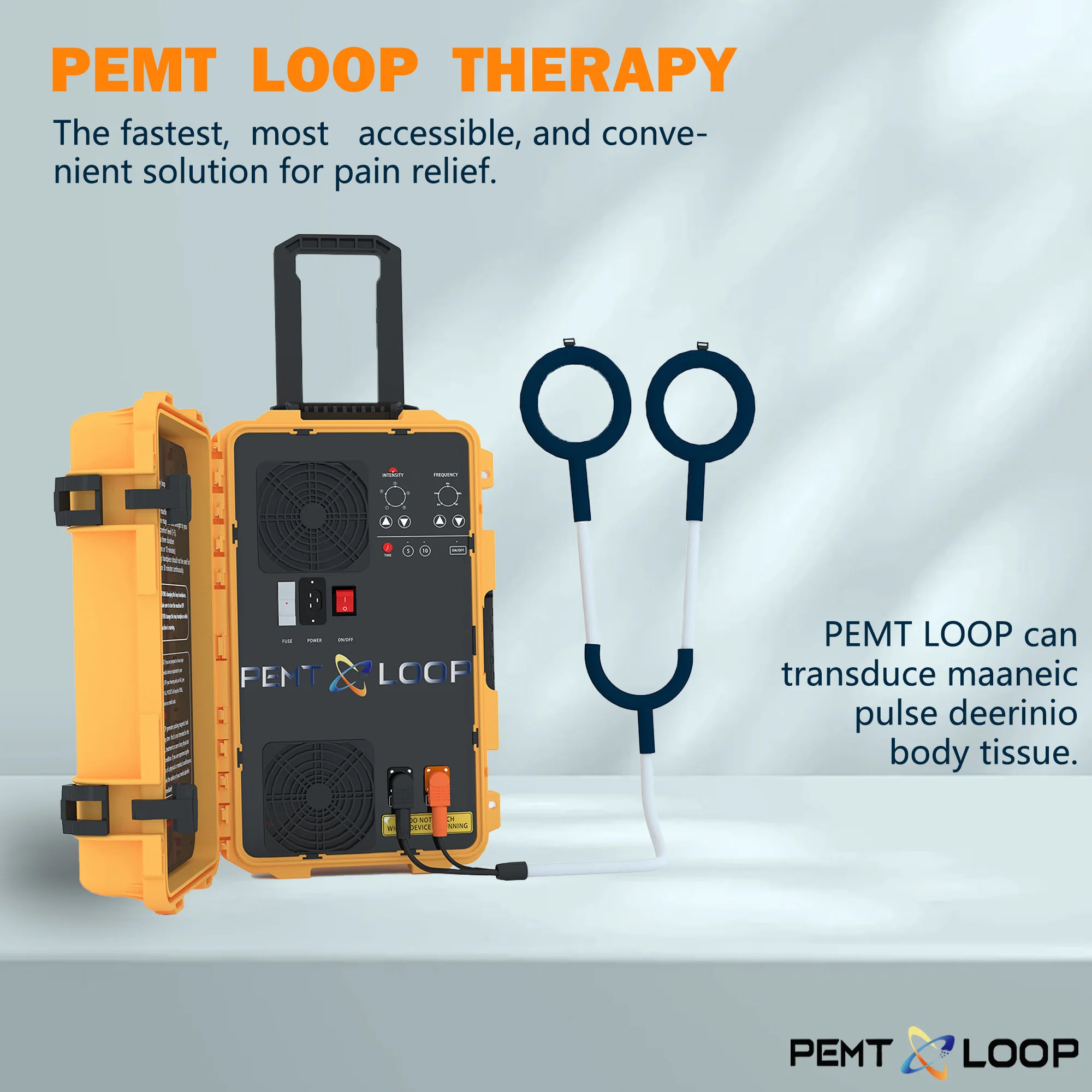 New Technology Pulsed Electromagnetic Fields PEMT Loop for body pain relief rehabilitation and physiotherapy machine