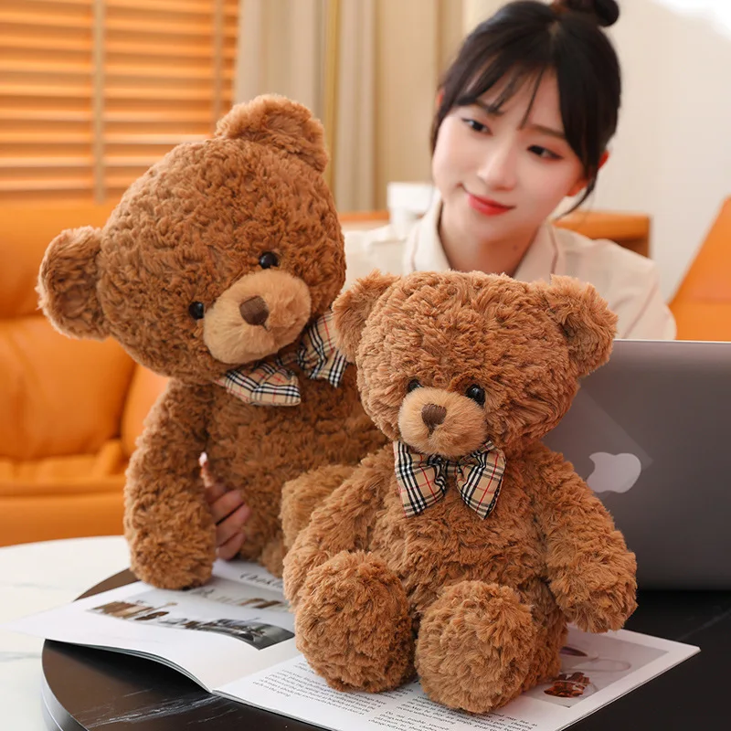 Big Size Wear Bow Tie Teddy Bear Plush Toy Cartoon Stuffed Animals Claire Bears Plushies Doll Anime Soft Kids Toys for GirlsGift