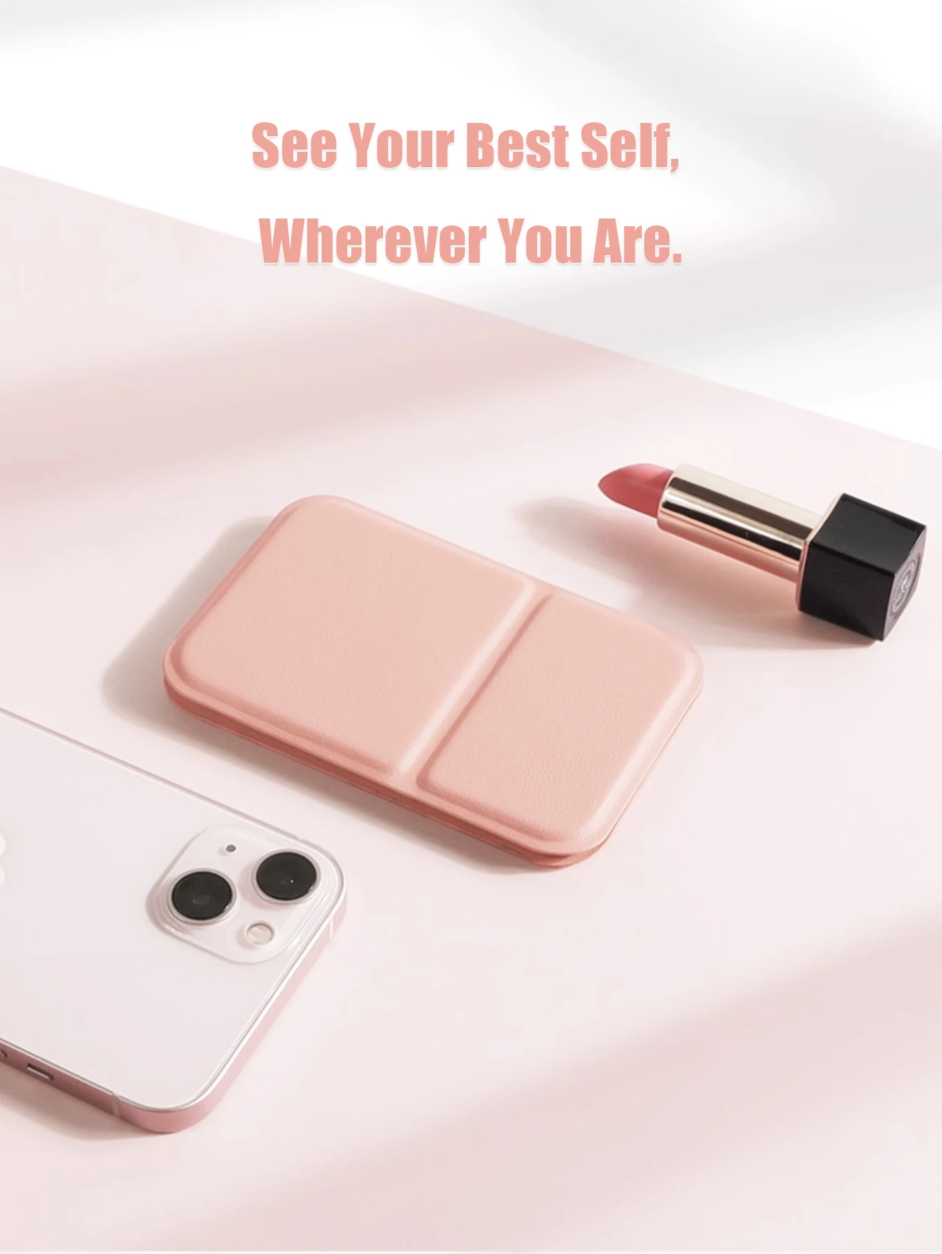 1/2 قطعة مرآة صغيرة عالية الوضوح للطلاب لتحمل مرآة مكياج بسيطة قابلة للطي لسطح المكتب المحمولة #2