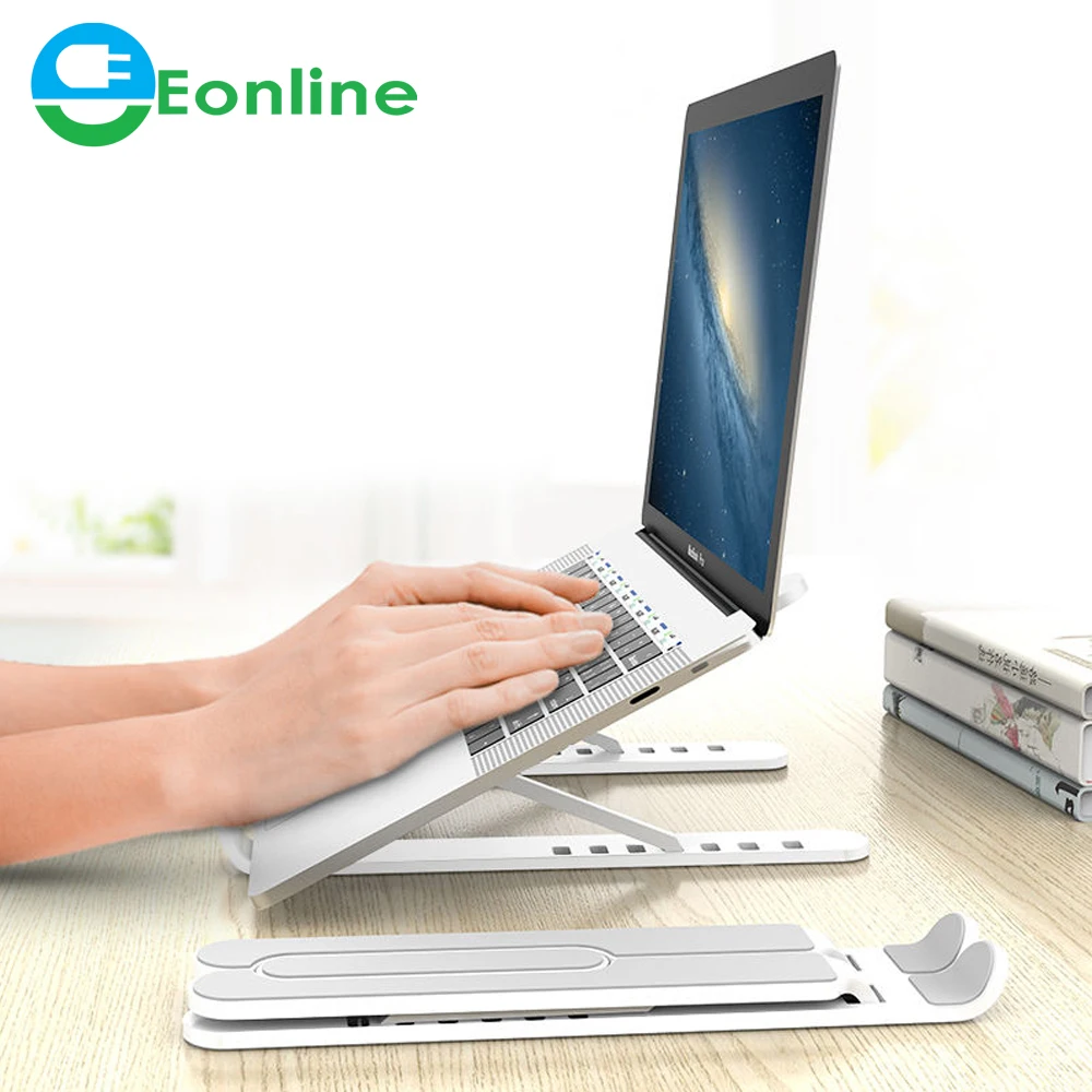 EONLINE Adjustable Foldable Laptop Stand Non-Slip Desktop Notebook Holder Laptop Stand For Macbook Pro Air iPad Pro DELL HP