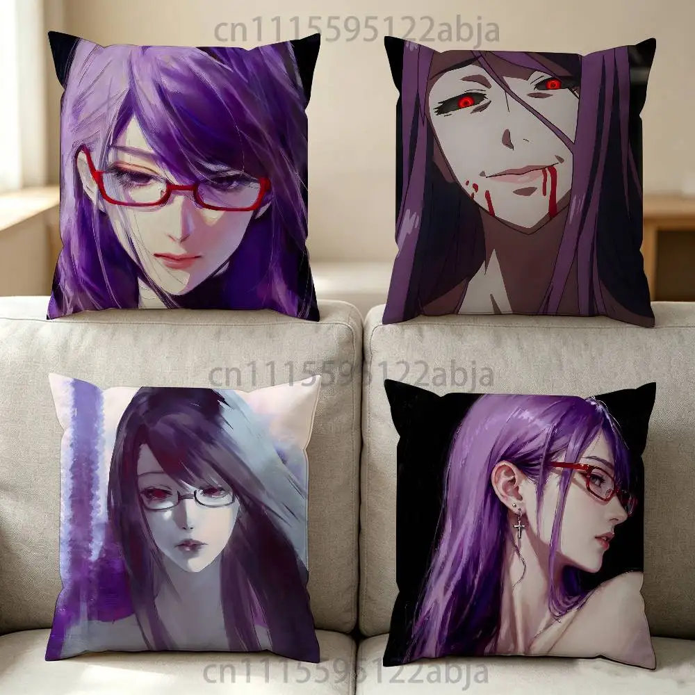 R-Rize  T-Tokyo Ghoul Throw Pillow Case 50x50cm DIY Square Pillowcase Square Office Cushion Cover