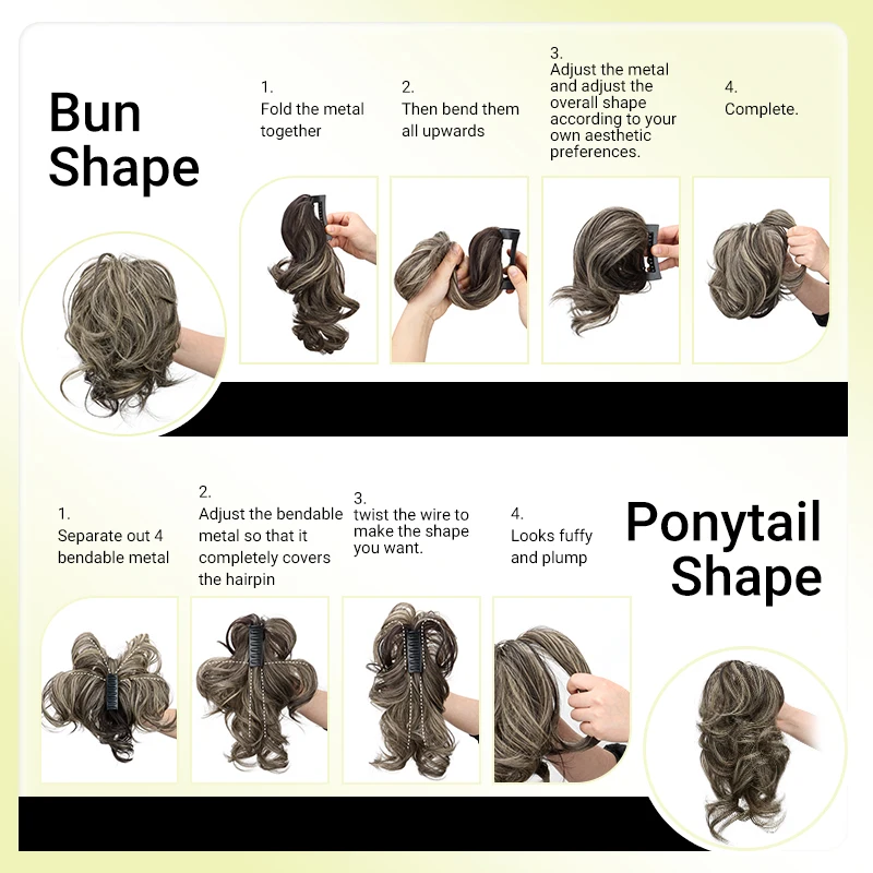 WIGSIN สังเคราะห์หรูหราอเนกประสงค์ CURLY หางม้า Claw คลิปใน Hair EXTENSION ปรับได้เหมาะสําหรับสวมใส่ง่ายสําหรับทุกโอกาส