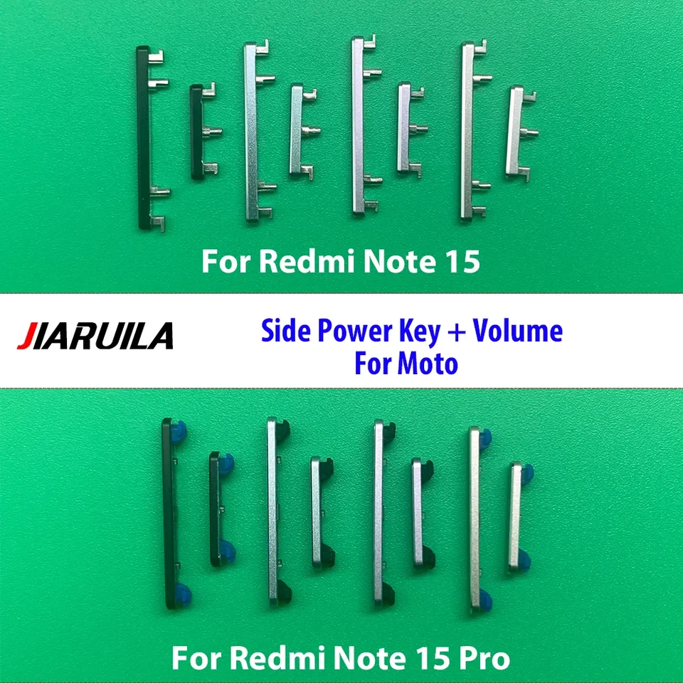 Nuevo para Xiaomi Redmi Note 15 Pro Plus Botones Laterales de Encendido y Volumen Repuestos para Redmi Note 15 5G 5