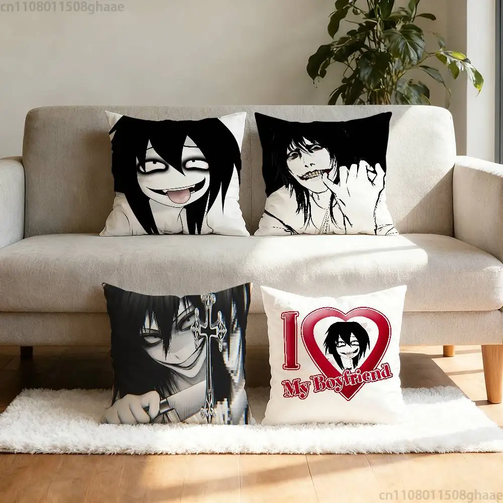 Jeff C-Creepy Urban Killer  pillowcase casual style decoration, suitable for home decoration (excluding pillow core)
