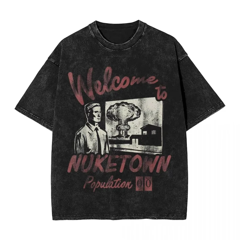 

Call of Duty Welcome To Nuketown Gaming Aesthetic T-Shirts 2025 Cotton Fashion Tshirt for Mens Short Sleeve Simple Clothing