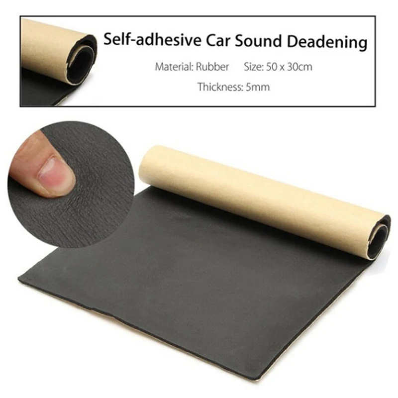 New 1Pc 30*50cm Auto Adhesive Cotton Insulation Foam Car Sound Proofing Deadener