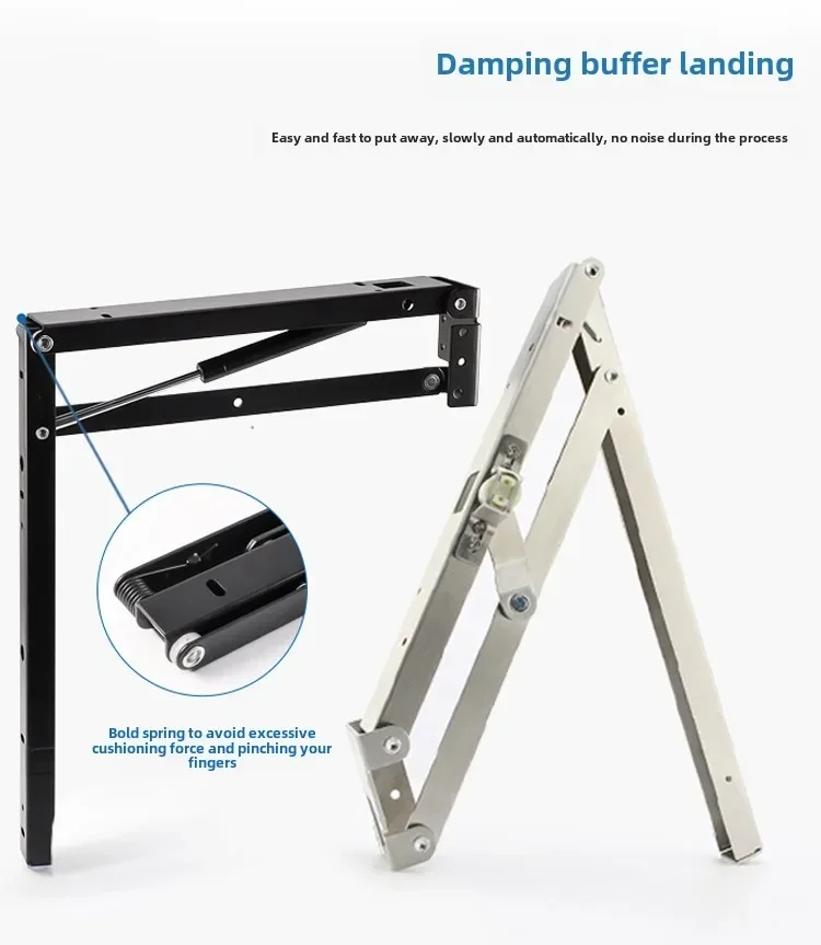 Furniture Hidden folding stool Automatic rebound Hardware accessories Two-way buffer damping porch cabinet Wall hanging stool