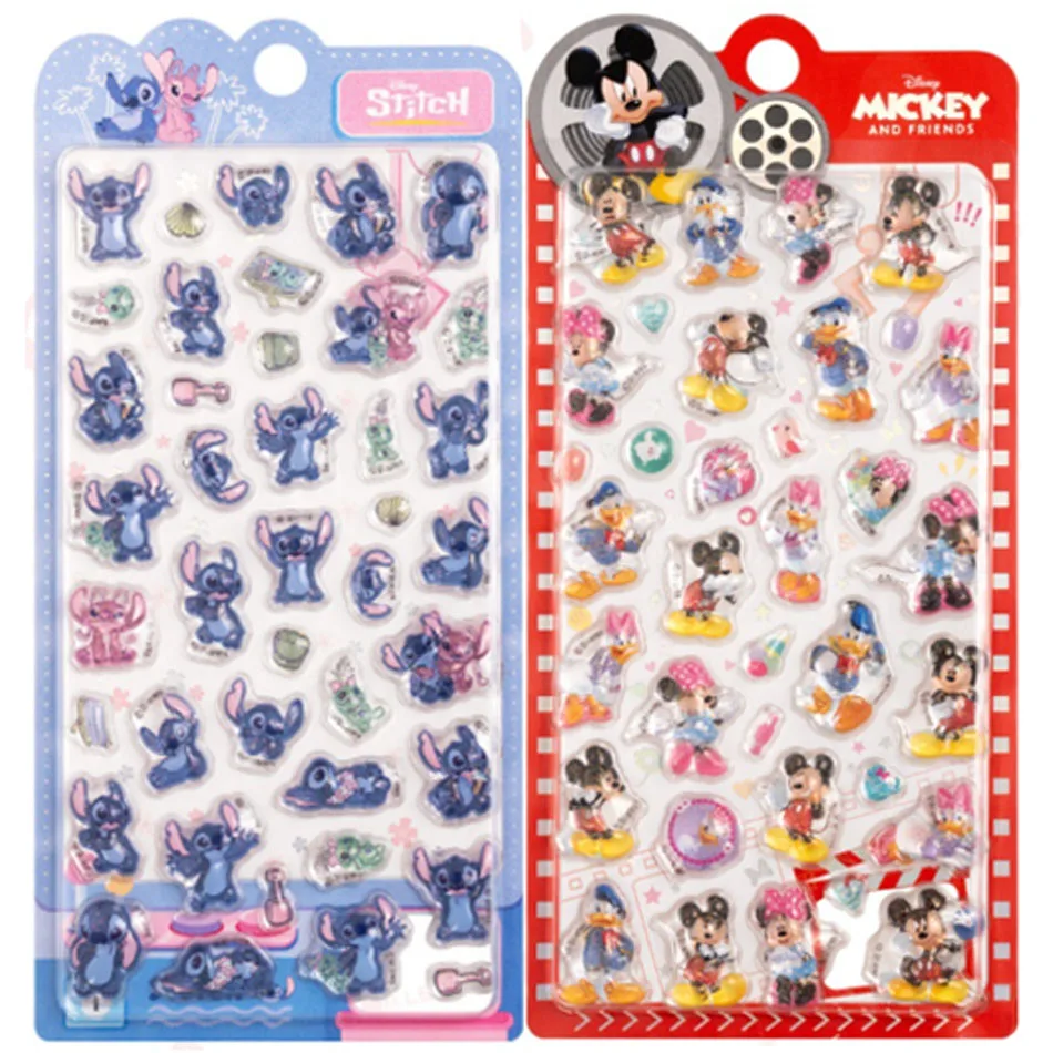

2025 Genuine Stitch 3d Stereo Crystal Sticker Cute Cartoon Hand Account DIY Stickers Phone Cases Decorative Water Cup Stickers