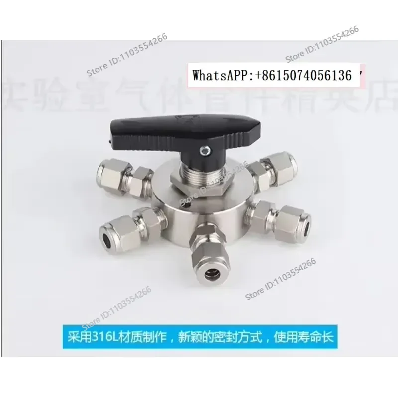 6-Way Ball Valve Cartridge for 316 Stainless Steel Ball Valve Metric and Imperial System