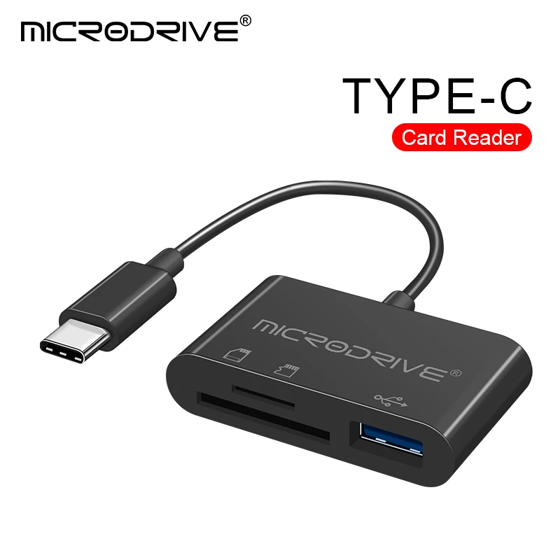 USB Type C Adapter Hub 3 in 1 Type C to TF CF SD Memory Card Reader USB Converter Adapter for Phone Macbook Huawei Samsung Xiomi