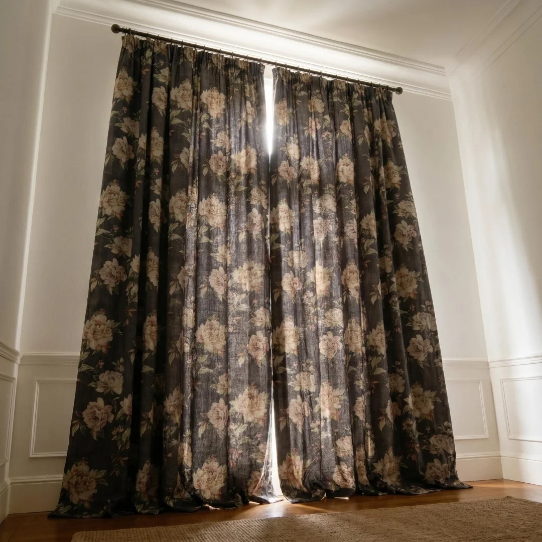 american-french-country-retro-plant-printing-imitation-cotton-and-linen-curtains-living-room-bedroom-floor-curtains