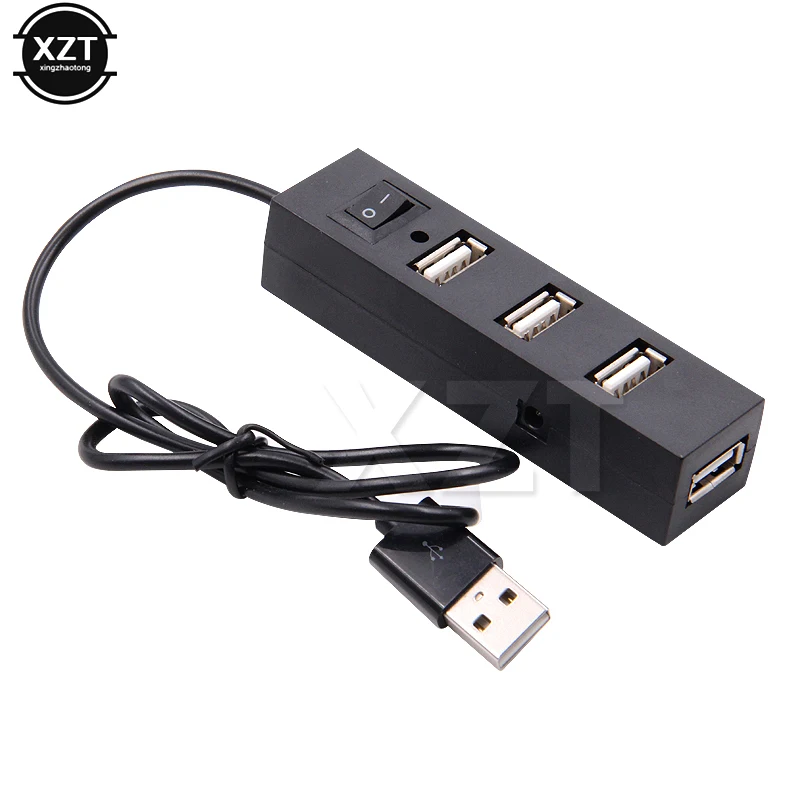 Mini 4-Port USB HUB USB Spliter Hub Adapter High Speed Hub USB 2.0 Splitter Converter All In One For PC Computer Accessories