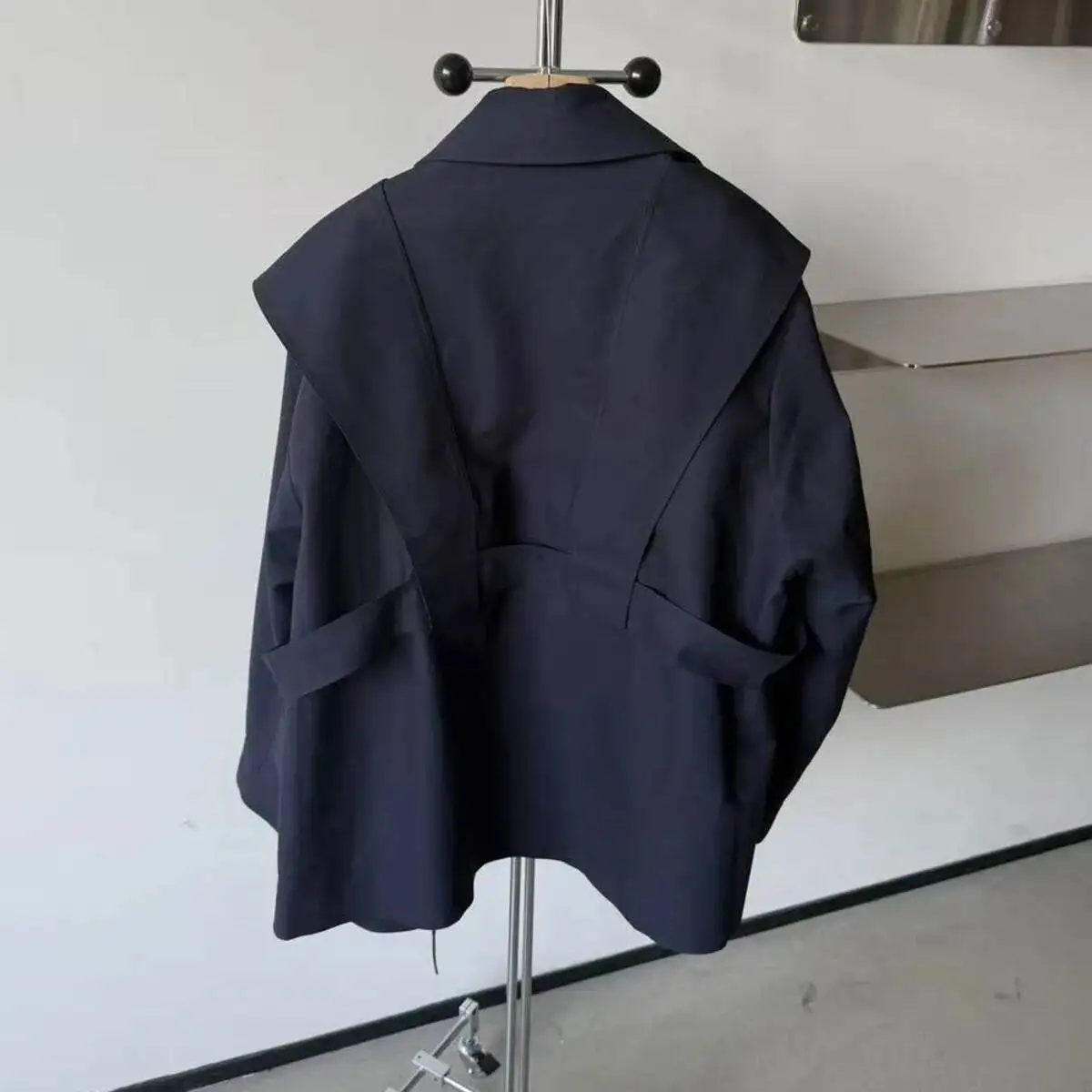 KWTX femmes Trench manteau solide col haut cravate ceinture poches à glissière nouveauté luxe Premium à la mode élégant printemps automne