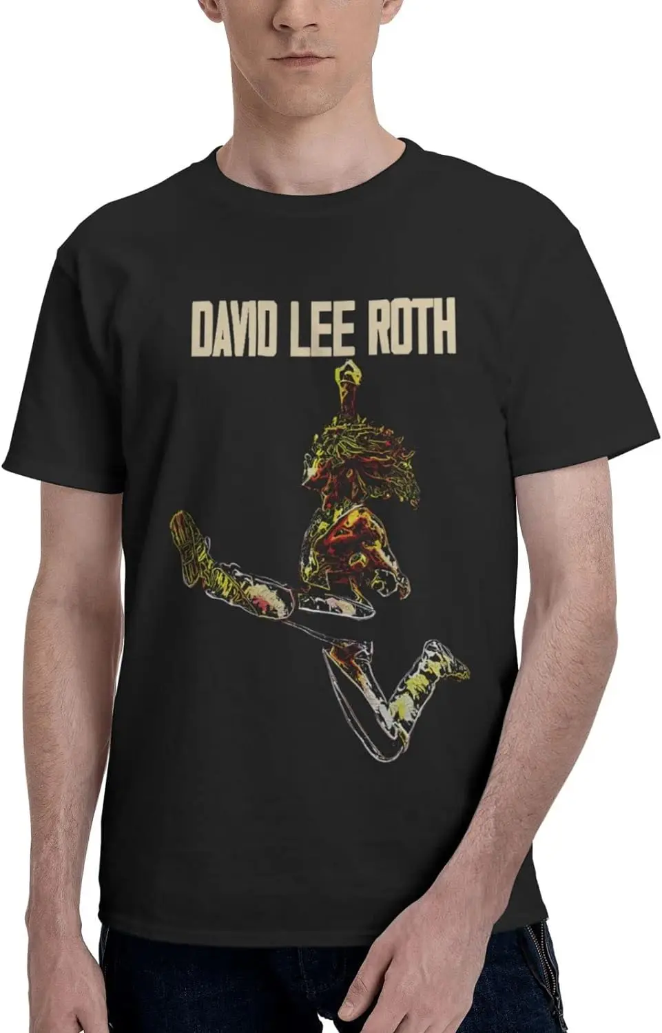 

Футболка мужская хлопковая с графическим принтом, короткий рукав с круглым вырезом, черный цвет