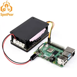 Raspberry Pi 5 UPS บอร์ดขยายแหล่งจ่ายไฟโมดูลแหล่งจ่ายไฟสำรองสำหรับ Pi4B