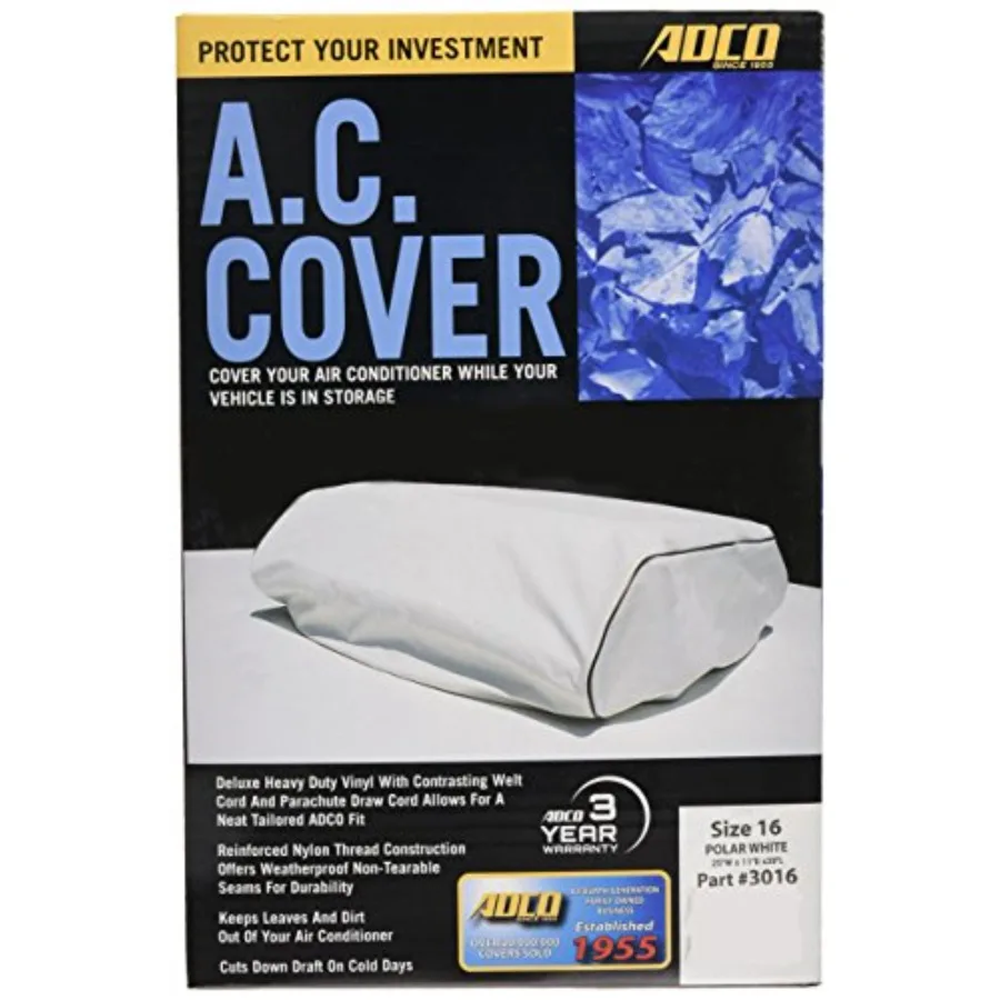 

White Size 16 RV Air Conditioner Cover
