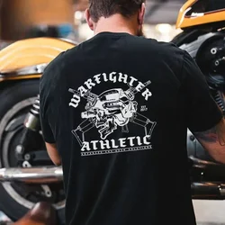 Warfighter Security Theme Tactical Helmet Printed T-Shirt 100% Cotton O-Neck Short Sleeve Summer Casual Mens T-shirt Size S-3XL